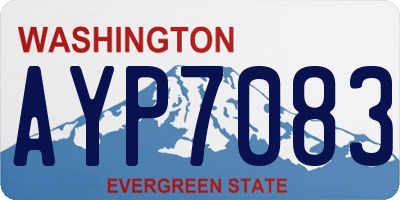 WA license plate AYP7083