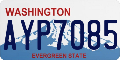 WA license plate AYP7085