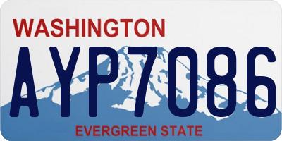 WA license plate AYP7086