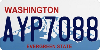WA license plate AYP7088