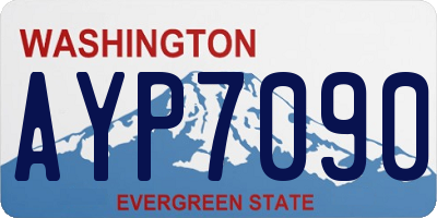 WA license plate AYP7090