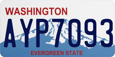 WA license plate AYP7093