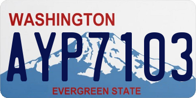 WA license plate AYP7103