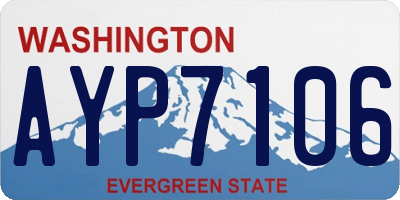WA license plate AYP7106