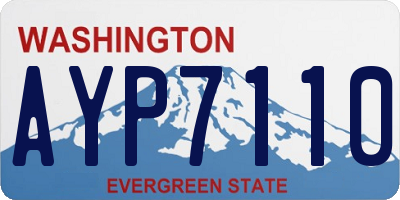 WA license plate AYP7110