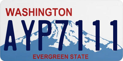 WA license plate AYP7111