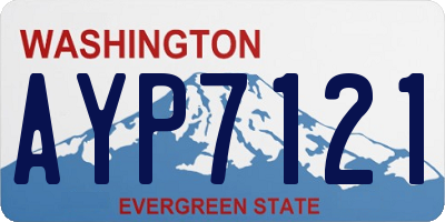 WA license plate AYP7121