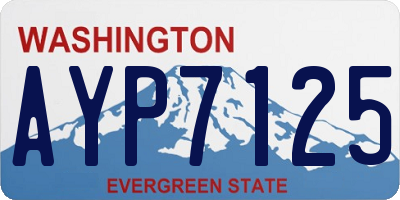 WA license plate AYP7125