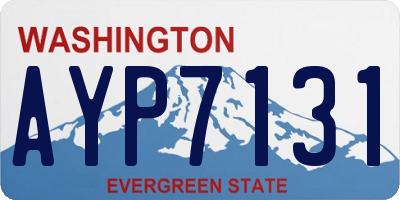 WA license plate AYP7131