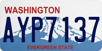 WA license plate AYP7137