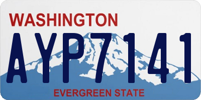 WA license plate AYP7141