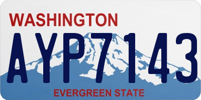 WA license plate AYP7143