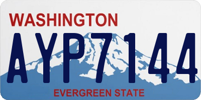 WA license plate AYP7144