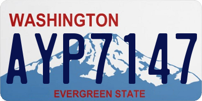 WA license plate AYP7147
