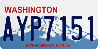 WA license plate AYP7151