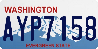 WA license plate AYP7158