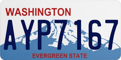 WA license plate AYP7167