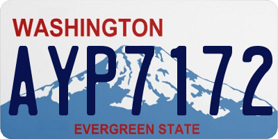 WA license plate AYP7172