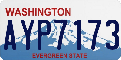 WA license plate AYP7173