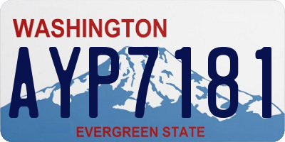 WA license plate AYP7181