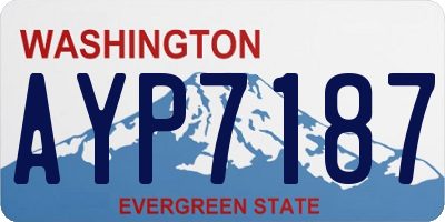 WA license plate AYP7187