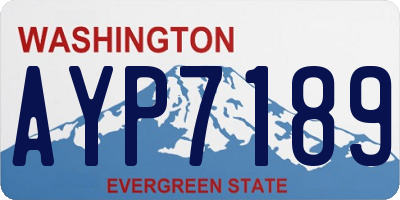 WA license plate AYP7189