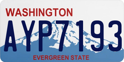 WA license plate AYP7193