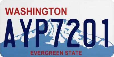 WA license plate AYP7201