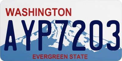 WA license plate AYP7203