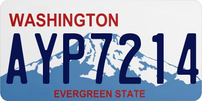 WA license plate AYP7214