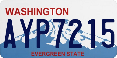 WA license plate AYP7215
