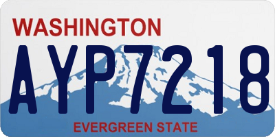 WA license plate AYP7218