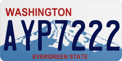 WA license plate AYP7222