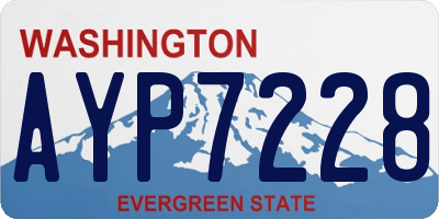 WA license plate AYP7228