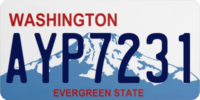 WA license plate AYP7231