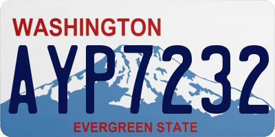 WA license plate AYP7232