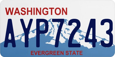WA license plate AYP7243
