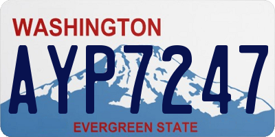 WA license plate AYP7247