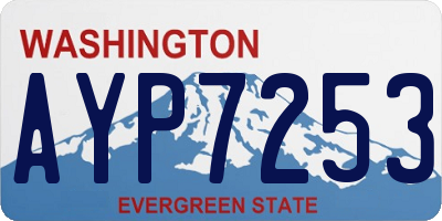 WA license plate AYP7253
