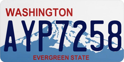 WA license plate AYP7258