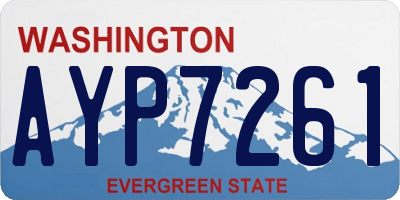 WA license plate AYP7261