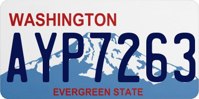 WA license plate AYP7263