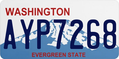 WA license plate AYP7268