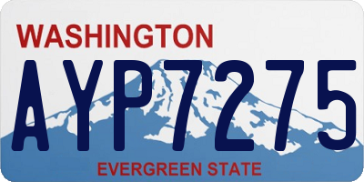 WA license plate AYP7275