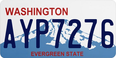 WA license plate AYP7276