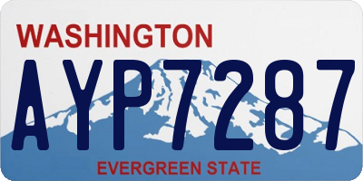 WA license plate AYP7287
