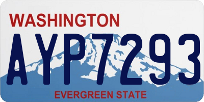 WA license plate AYP7293