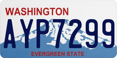 WA license plate AYP7299