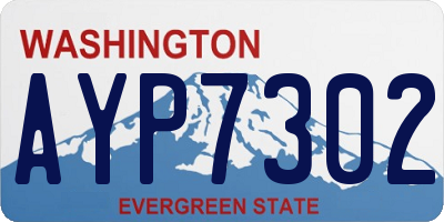 WA license plate AYP7302