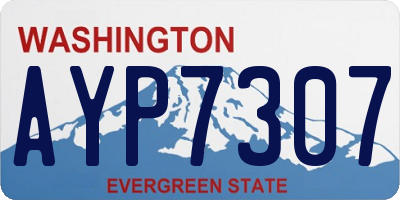 WA license plate AYP7307